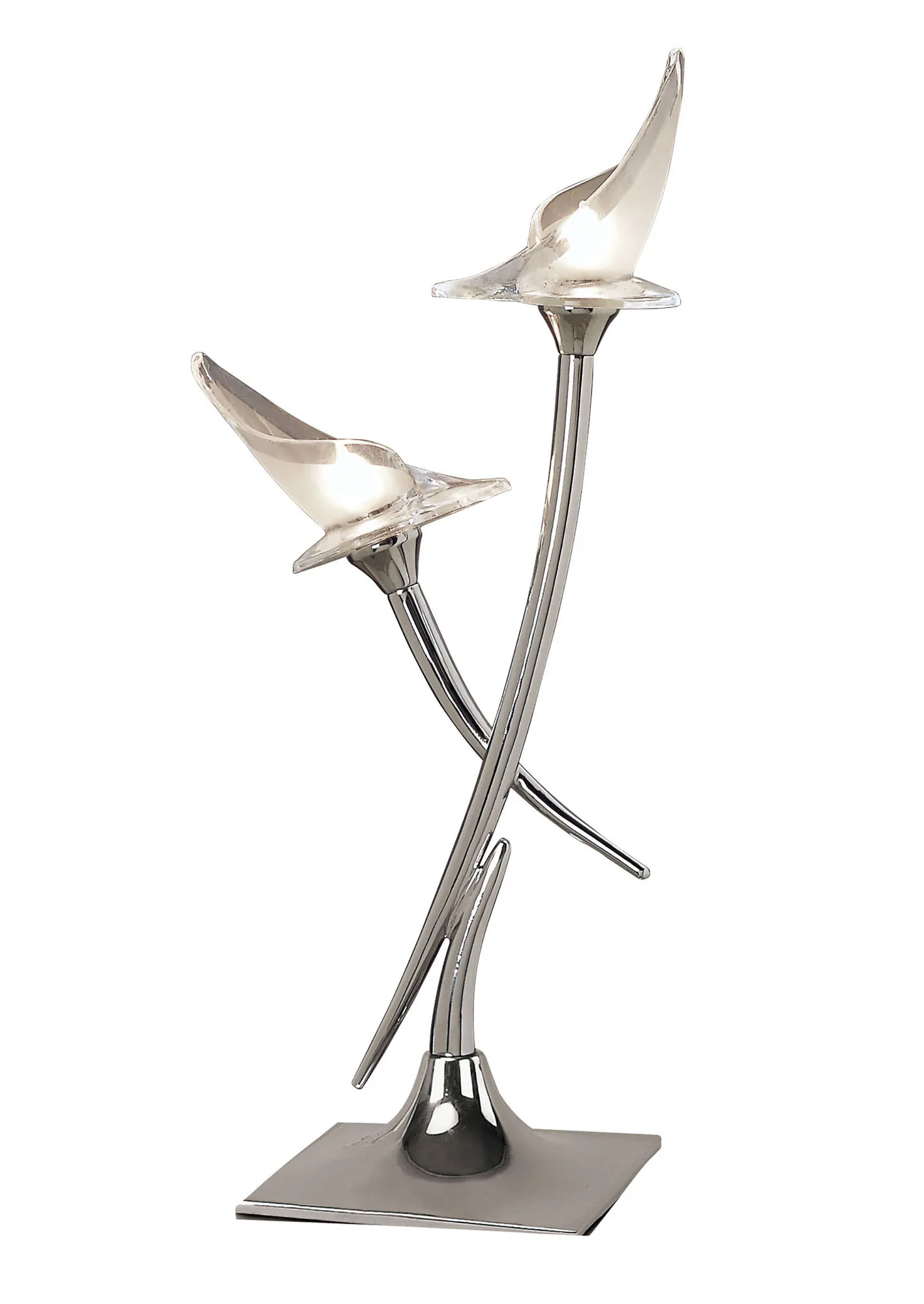 Flavia Polished Chrome Table Lamps Mantra Armed Table Lamps